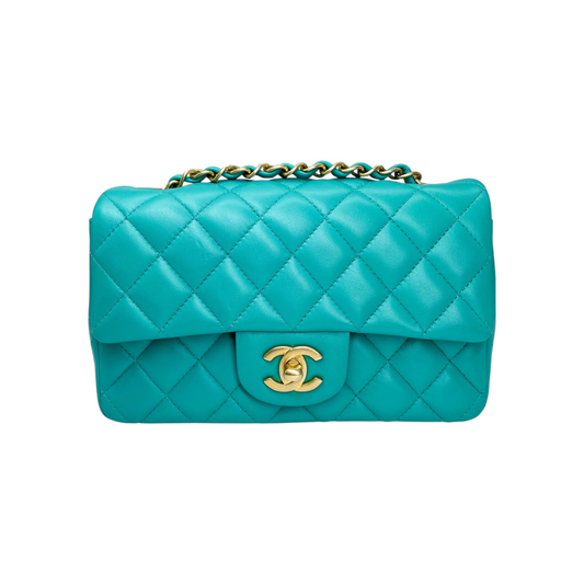 Chanel Turquoise Mini Rectangle