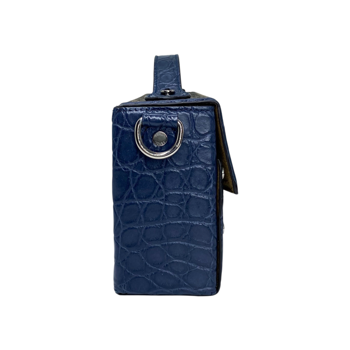 Fendi Blueberry Zucca Trunk Baguette