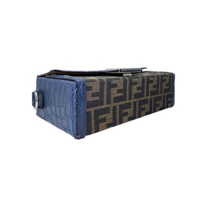 Fendi Blueberry Zucca Trunk Baguette