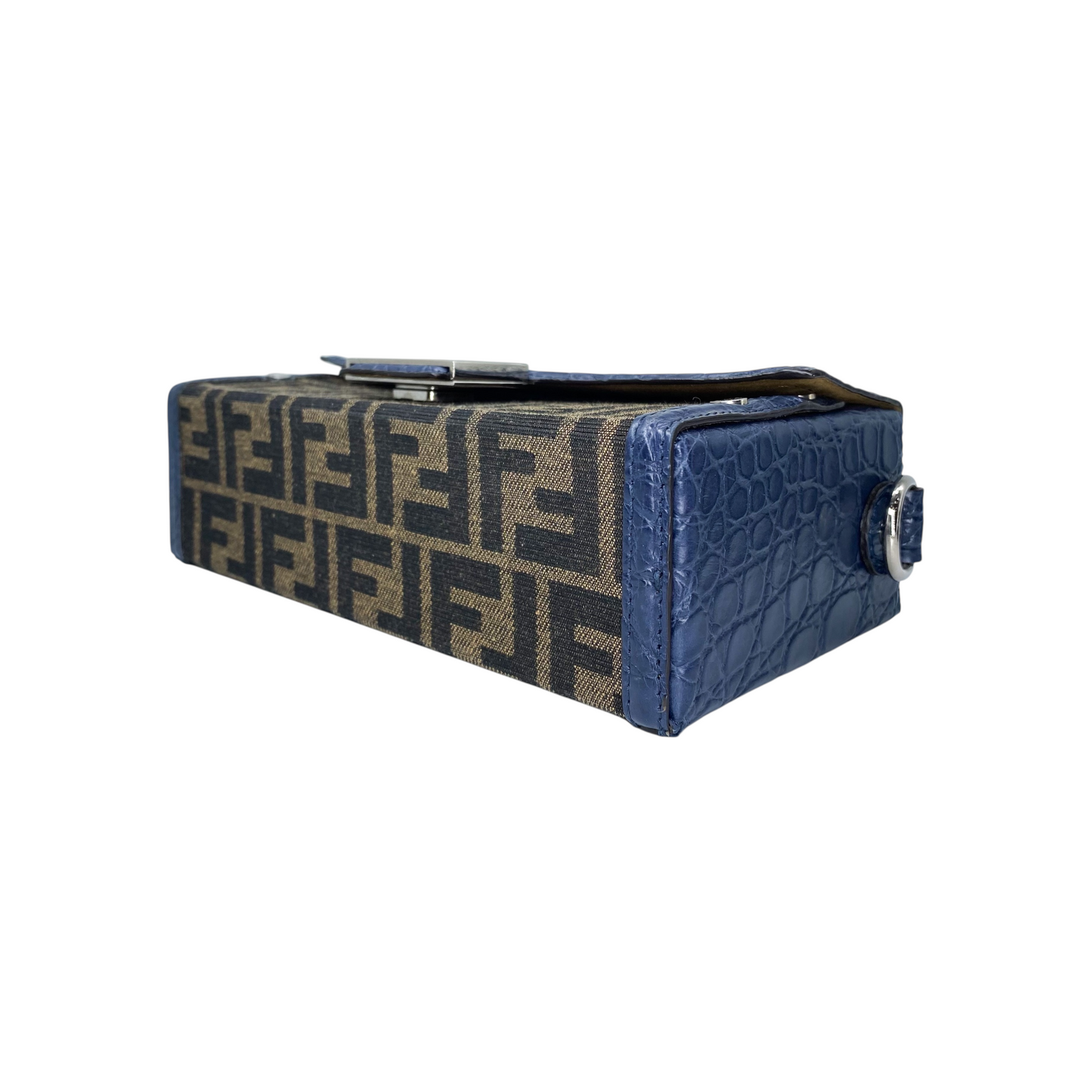 Fendi Blueberry Zucca Trunk Baguette