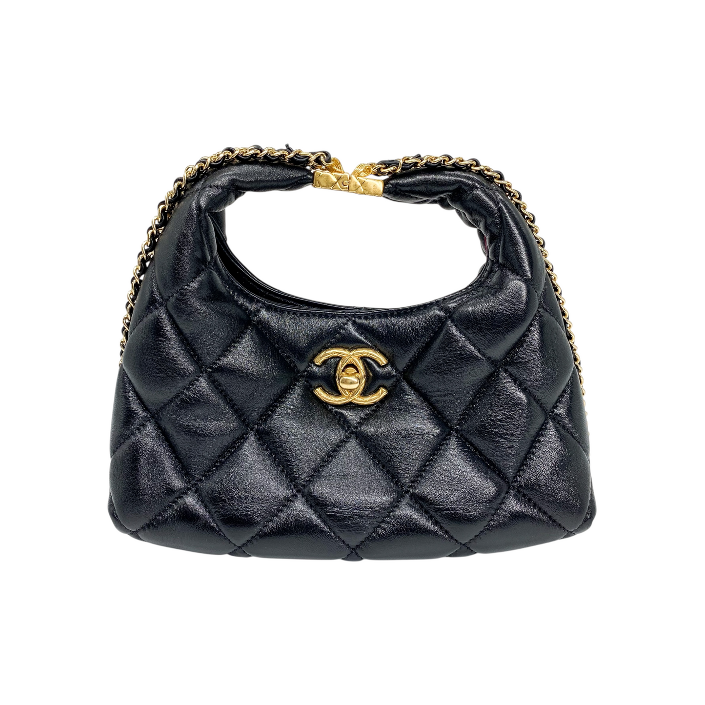 Chanel Black Hobo 2-Way Chain