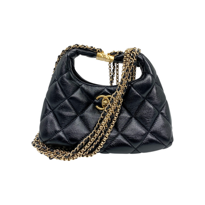 Chanel Black Hobo 2-Way Chain