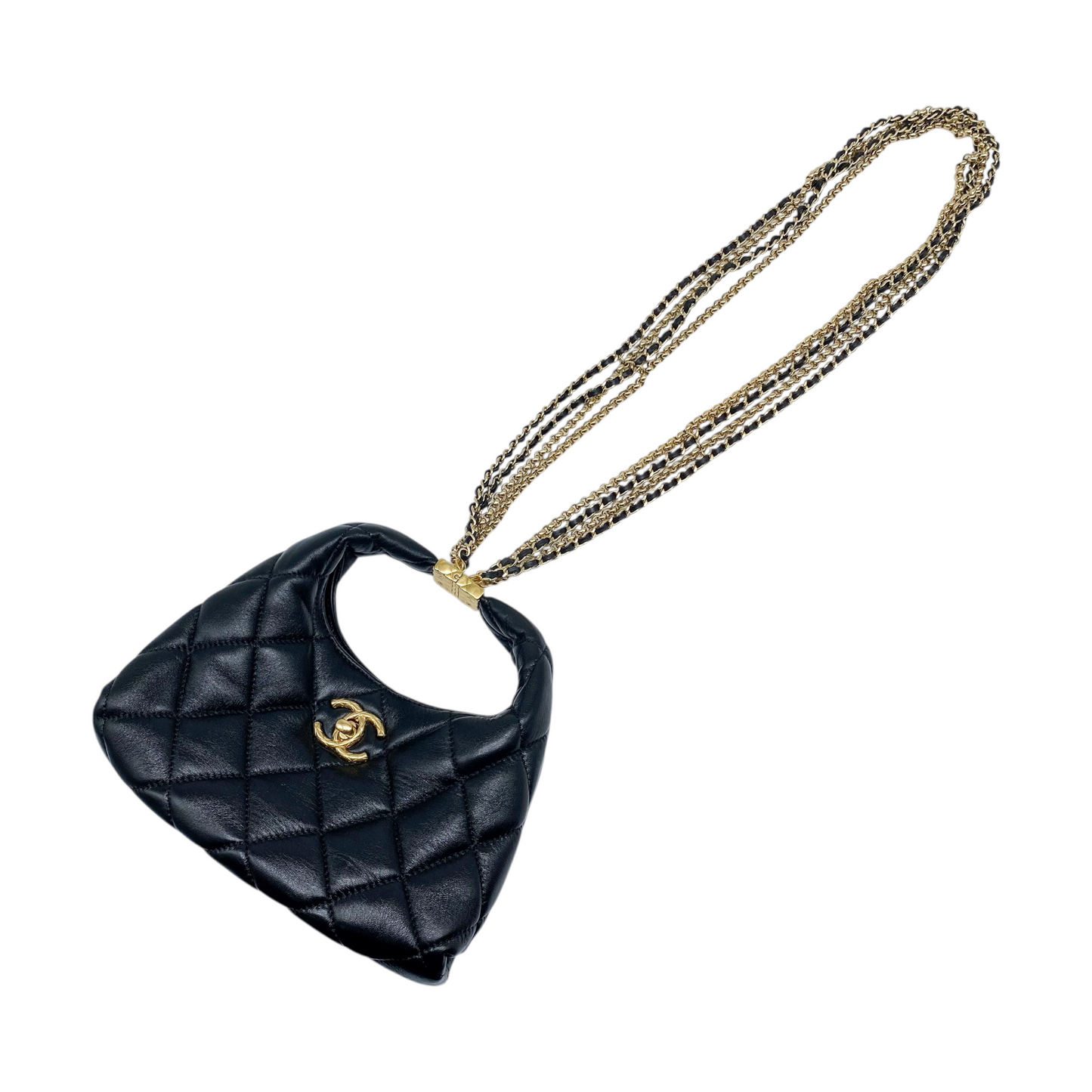 Chanel Black Hobo 2-Way Chain