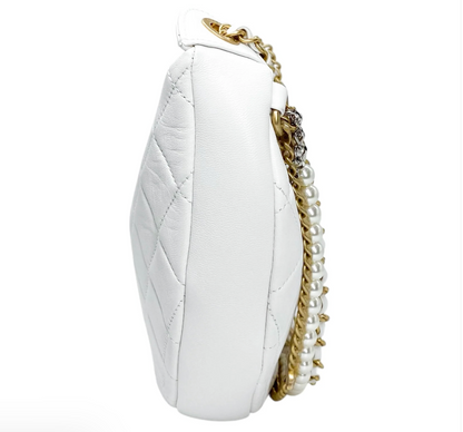 Chanel White All About Chains Hobo Bag