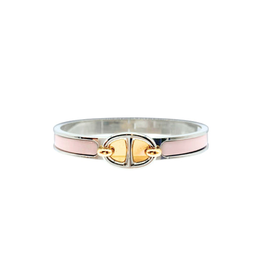 Hermes Clic Chaine d’Ancre Bracelet in Rose Candeur