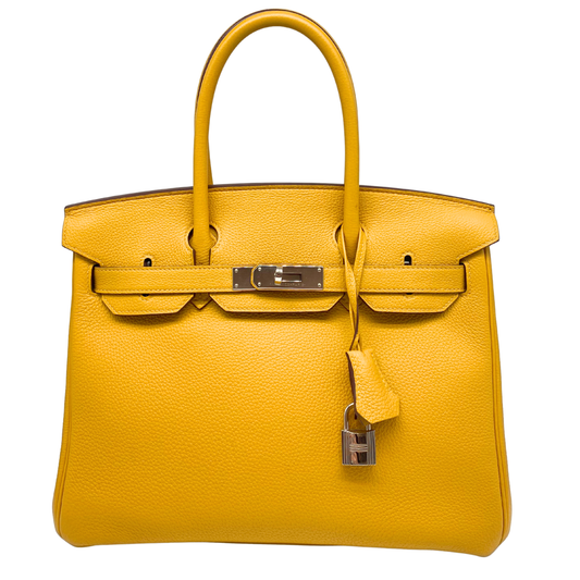 Hermes Birkin 30 Jaune de Ambre Togo Palladium Hardware