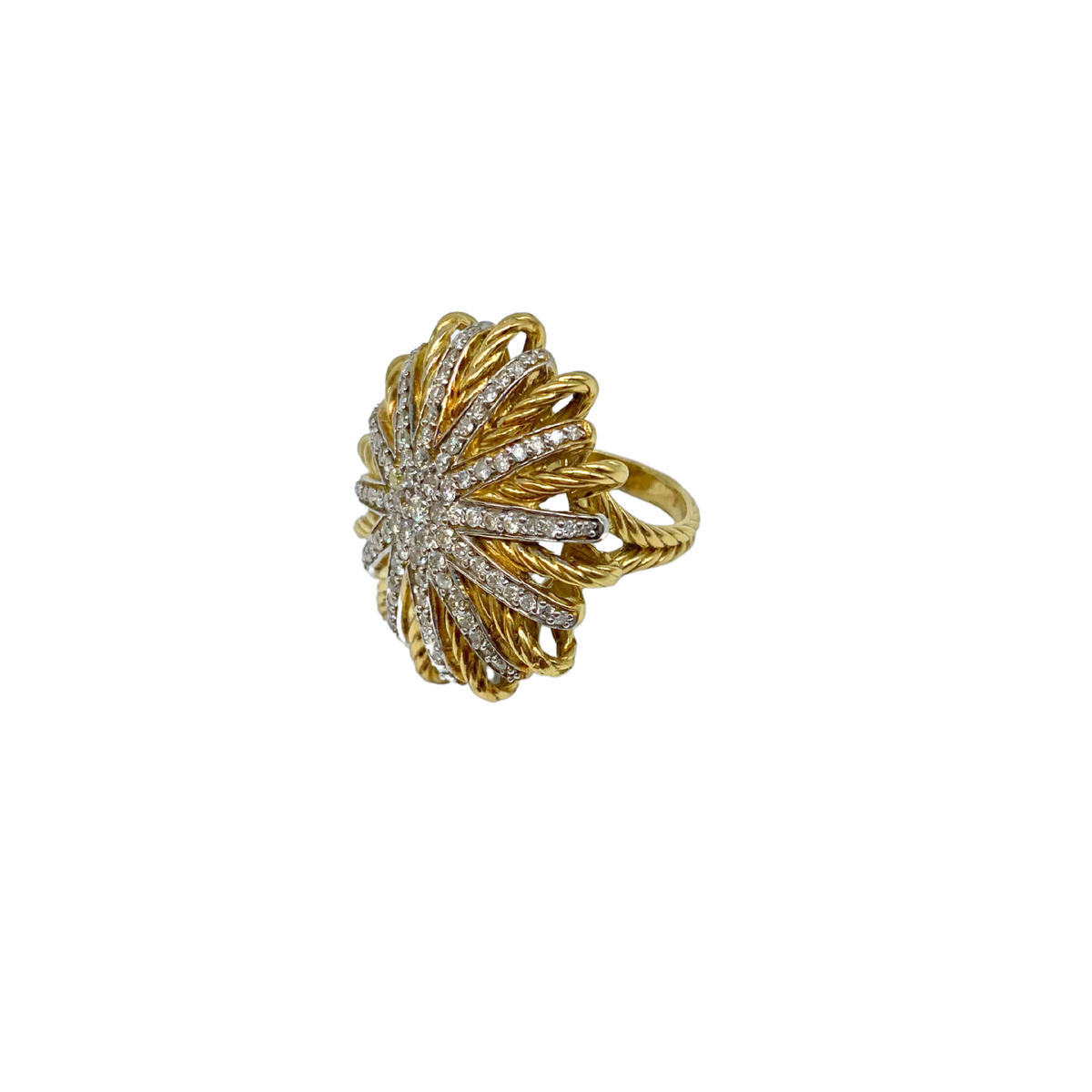 David Yurman Starburst 18K Gold with Diamonds Ring