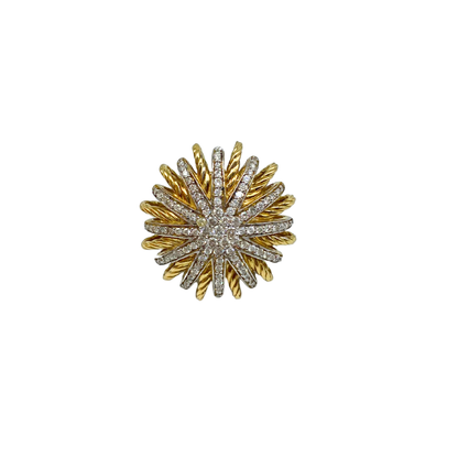 David Yurman Starburst 18K Gold with Diamonds Ring