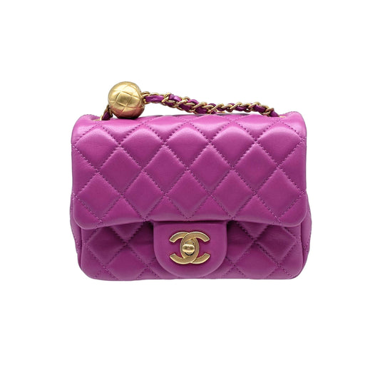 Chanel Purple Mini Square Pearl