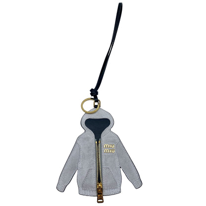 Miu Miu Grey Suede Sweater Keychain