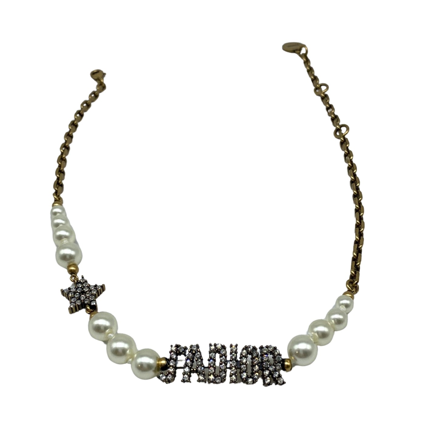 Dior J’Adior Gold-Finish Pearl Star Choker
