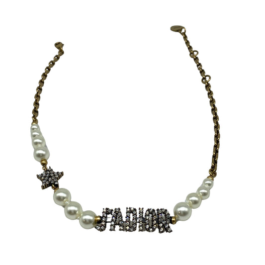 Dior J’Adior Gold-Finish Pearl Star Choker
