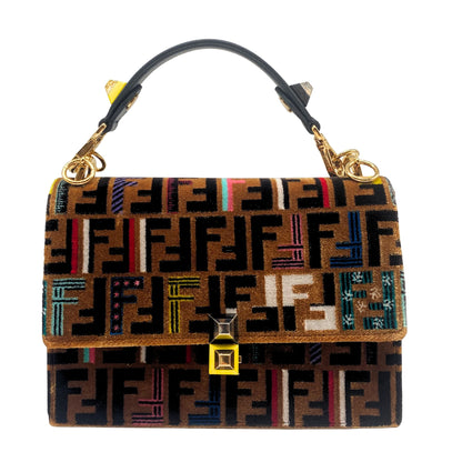 Fendi Tabacco Zucca Velvet Multicolor