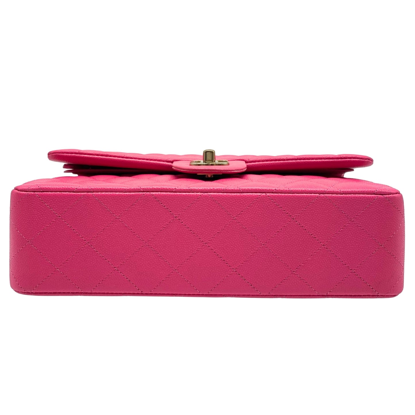 Chanel Medium Classic Caviar Pink Light Gold Hardware