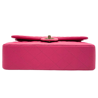 Chanel Medium Classic Caviar Pink Light Gold Hardware