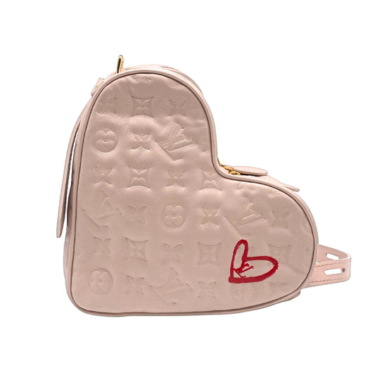 Louis Vuitton Fall In Love Sac Coeur Monogram Embossed Crossbody Bag Light Pink