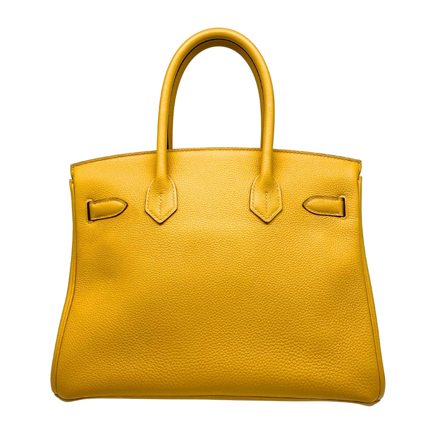 Hermes Birkin 30 Jaune d'Ambre Togo Leather w/ Platinum Hardware