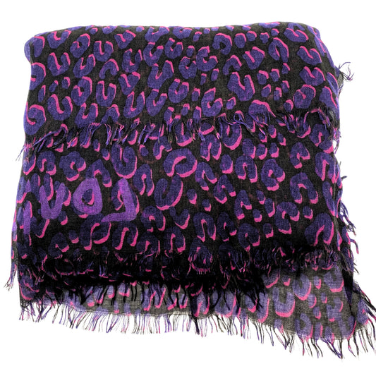 Louis Vuitton Stephen Sprouse Cashmere Silk Sprouse Leopard Shawl Scarf