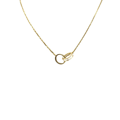 Cartier Love Half Paved 18K Gold Necklace