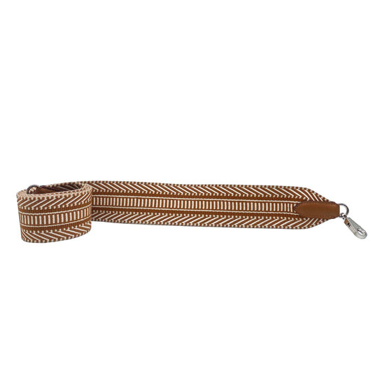 Hermes Gold and White Handbag Strap