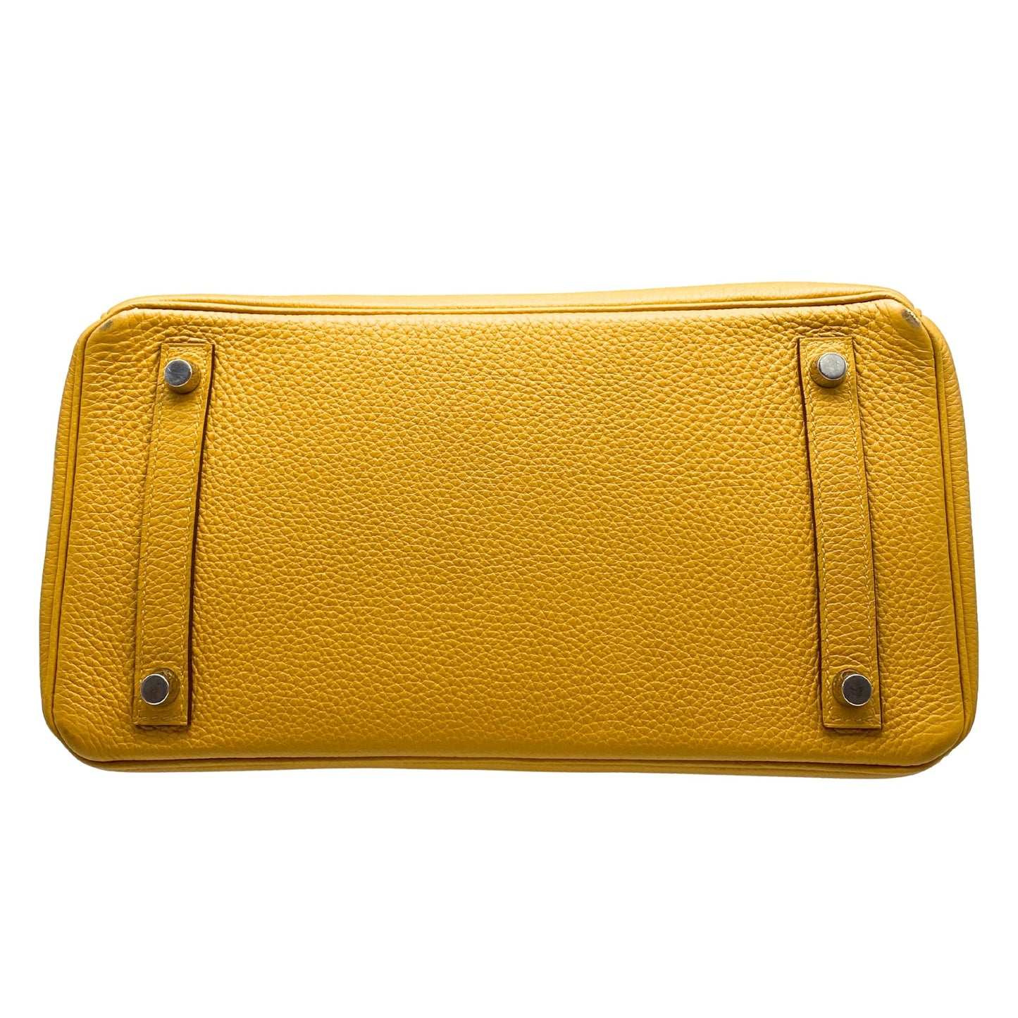 Hermes Birkin 30 Jaune d'Ambre Togo Leather w/ Platinum Hardware