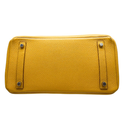 Hermes Birkin 30 Jaune d'Ambre Togo Leather w/ Platinum Hardware