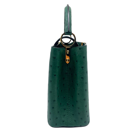 Louis Vuitton Capucine BB Green Ostrich Leather