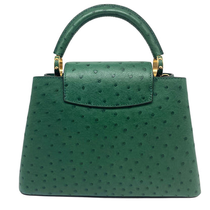 Louis Vuitton Capucine BB Green Ostrich Leather