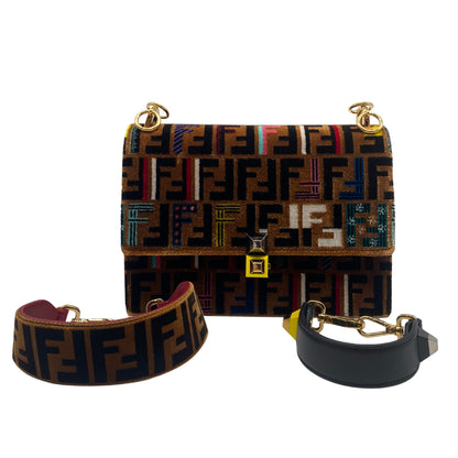 Fendi Tabacco Zucca Velvet Multicolor