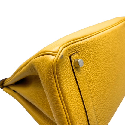 Hermes Birkin 30 Jaune d'Ambre Togo Leather w/ Platinum Hardware