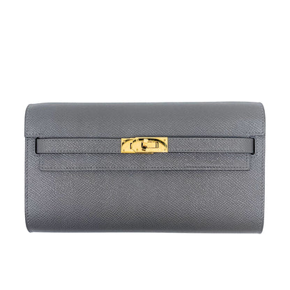 Kelly-To-Go Etain Epsom & Gold Hardware
