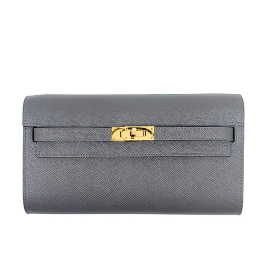Kelly-To-Go Etain Epsom & Gold Hardware
