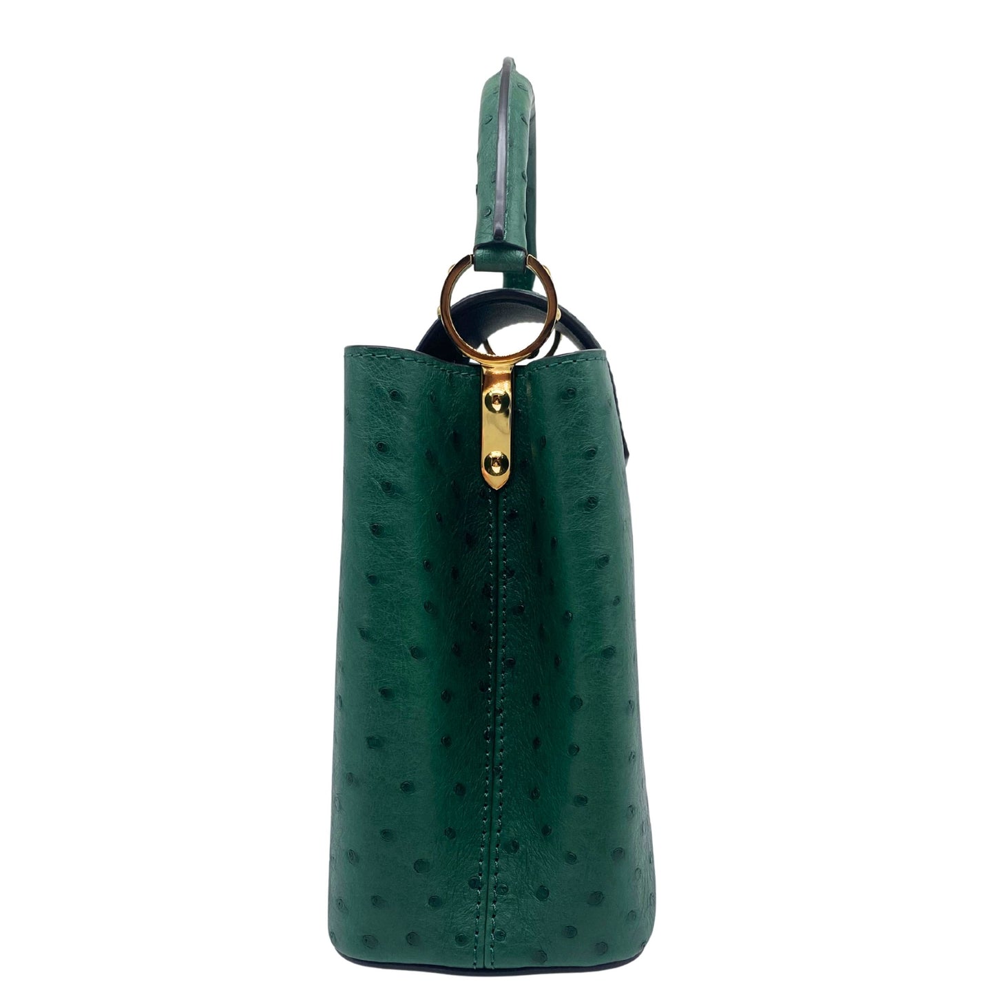 Louis Vuitton Capucine BB Green Ostrich Leather