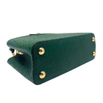 Louis Vuitton Capucine BB Green Ostrich Leather
