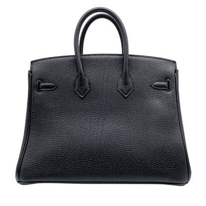 Hermes Birkin 25 Noir Togo Leather