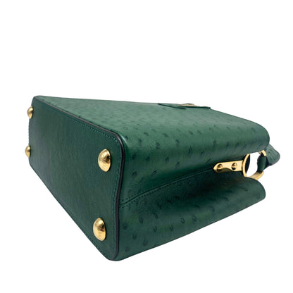 Louis Vuitton Capucine BB Green Ostrich Leather