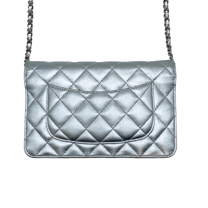 Chanel Silver Wallet On Chain
