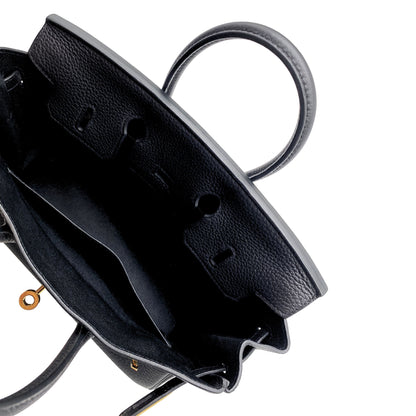 Hermes Birkin 25 Noir Togo Leather