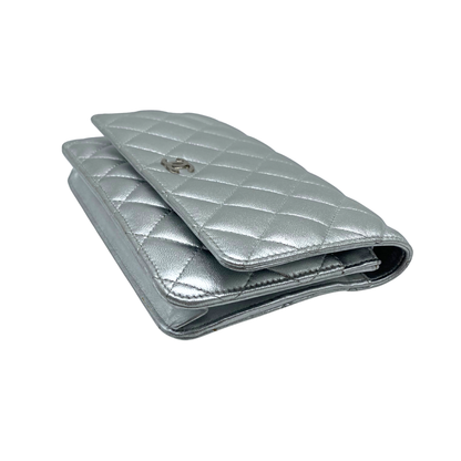 Chanel Silver Wallet On Chain
