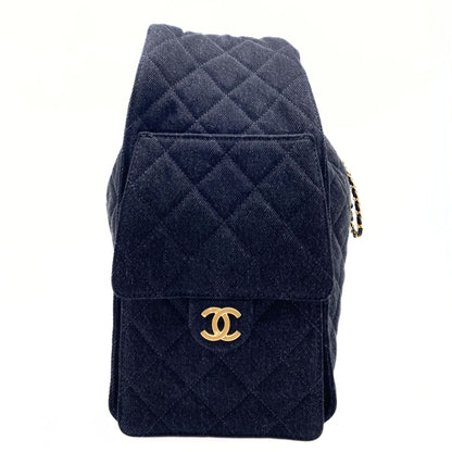 Chanel 25 Medium Black Denim Bag