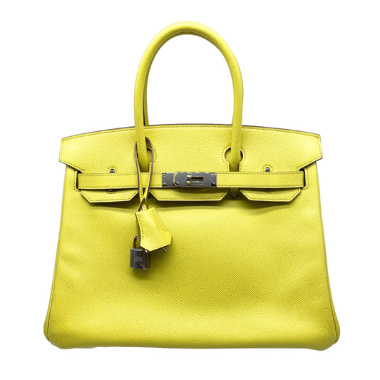 Hermes Birkin 30 Lime Epson Leather w/ Platinum Hardware