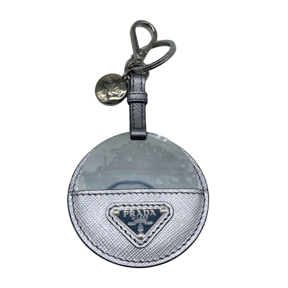 Prada Silver Mirror Keychain