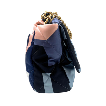 Chanel Maxi 19 Silk Flap Blue