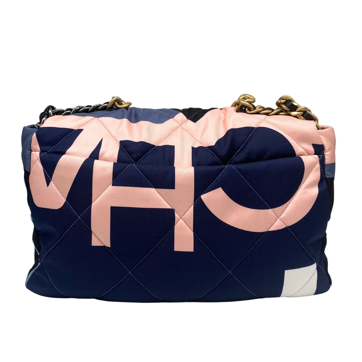 Chanel Maxi 19 Silk Flap Blue