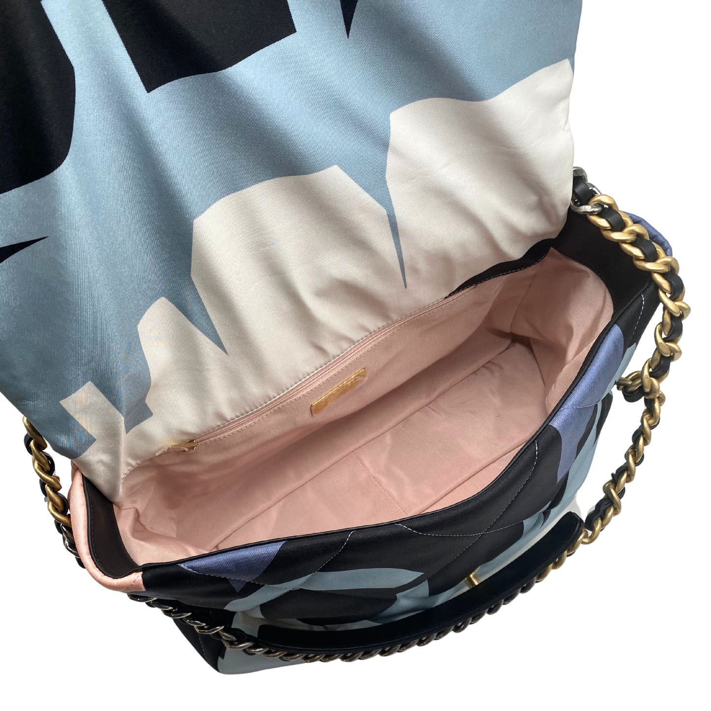 Chanel Maxi 19 Silk Flap Blue