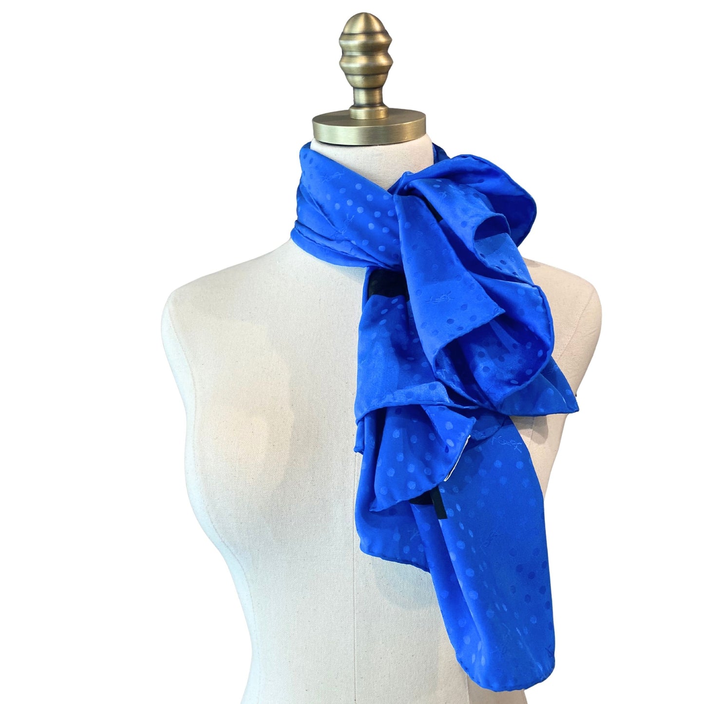 Yves Saint Laurent Blue/Black Scarf