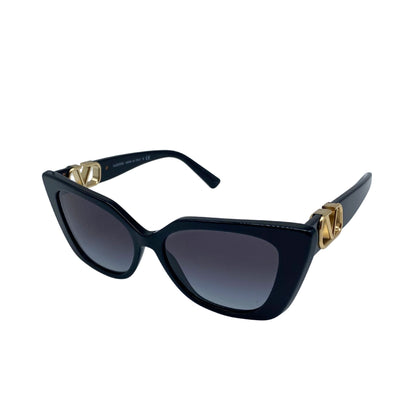 Valentino V Logo Matte Gold Sunglasses