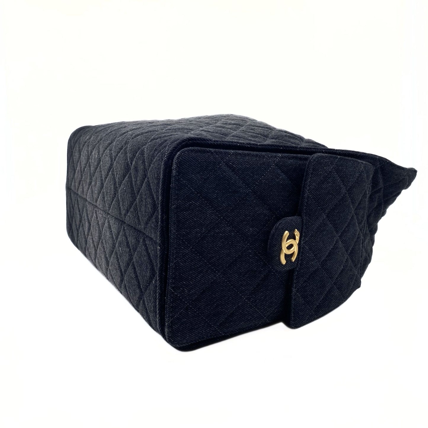 Chanel 25 Medium Black Denim Bag