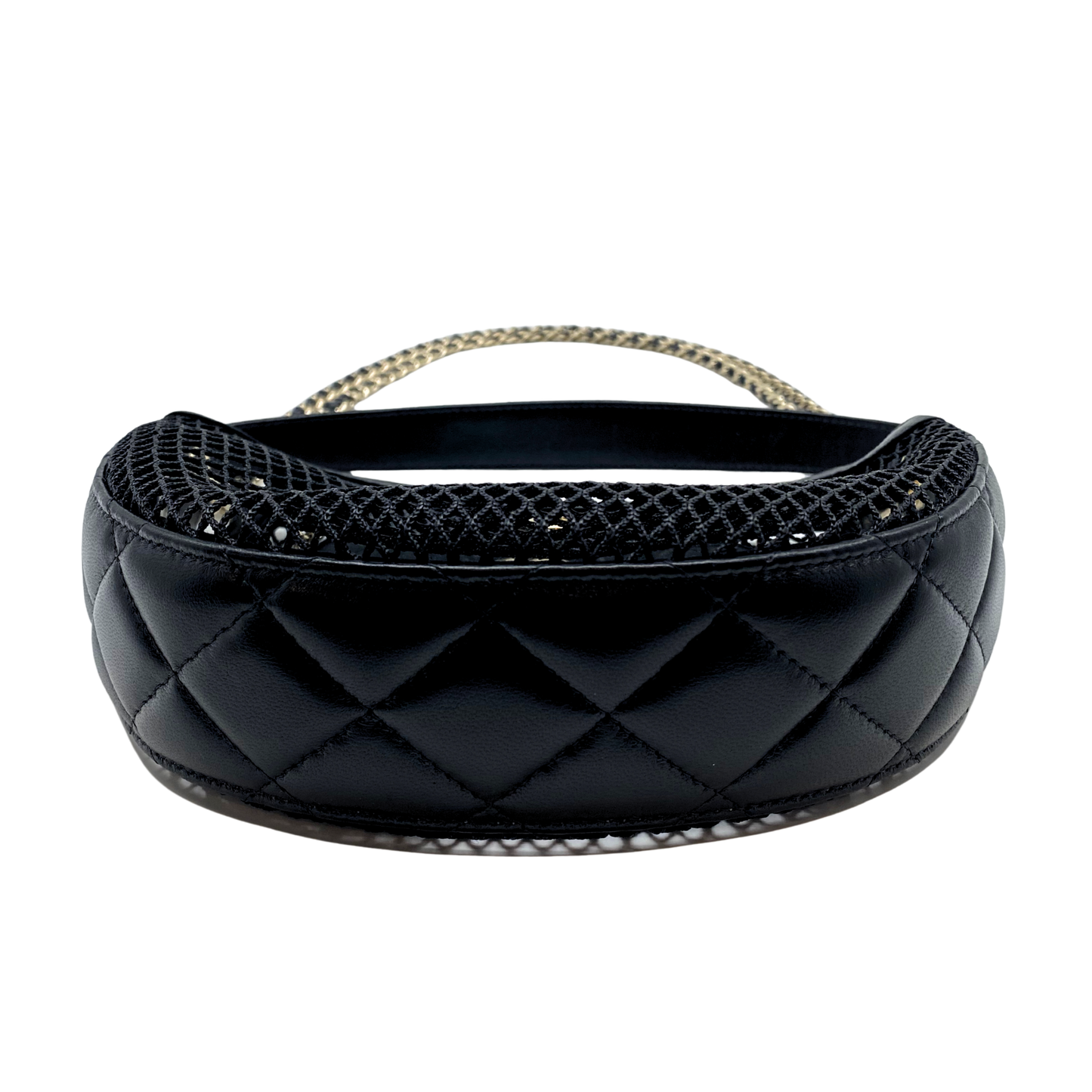 Chanel Black Mesh Hobo With Chains