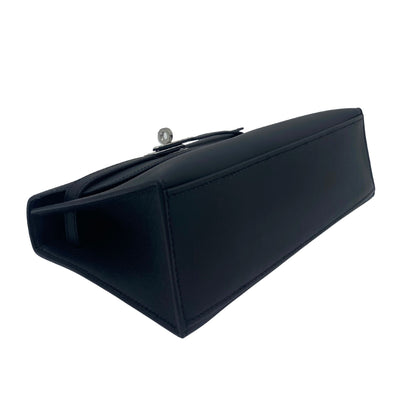 Hermès Kelly Pochette Black Swift Palladium Hardware